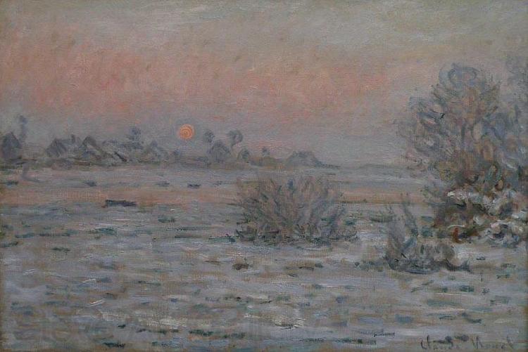 Claude Monet Soleil d'hiver a Lavacourt Norge oil painting art